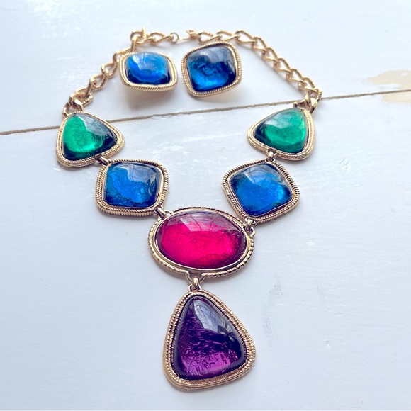 Rare Vintage 1993 Caprianti Jeweltone Kenneth Jay Lane for Avon Parure - Picture 7 of 14
